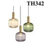 Đèn thả thủy tinh khói kiểu C TH342, E27 x 1, KT(mm): 200
